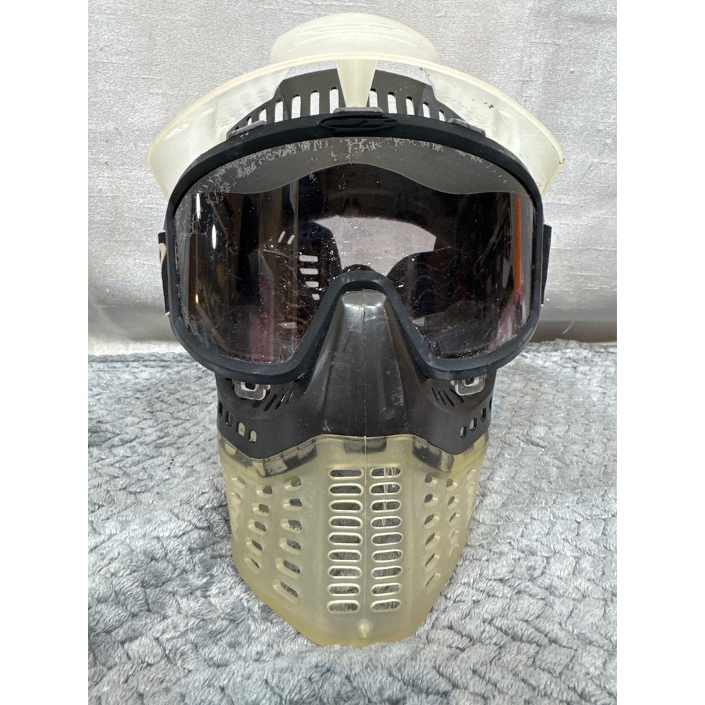 JT Paintball Mask Goggle System Black Translucent‎ with Visor and Strap